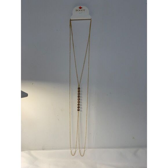 BOGOT boho Layering Body Chain with Shinning Crystal, Brides Jewelry Gold TONE - Picture 4 of 9